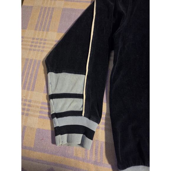 Vtg JNCO Two Tone Velour Zip Up Jacket Skater Y2K Streetwear Navy Baby Blue Y2k - Picture 9 of 11